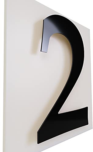 Chiffres pour numéro de maison/maison 30 cm en aluminium noir brillant (2)