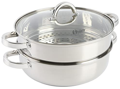 Oster Sangerfield Stainless Steel Cookware 11-Inch Everyday Pan w/Steamer and Lid