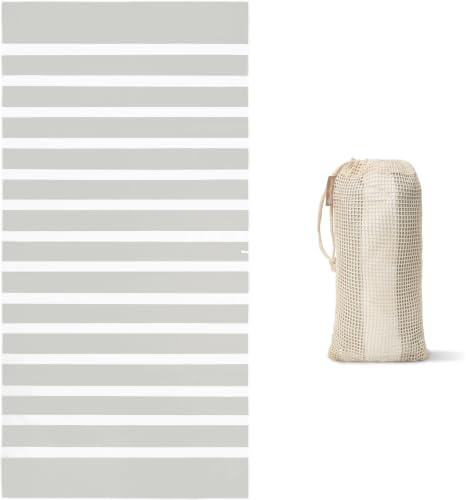 SummerSand Stor Strandhandduk av mikrofiber - Badhandduk XL 200x100 cm - Sandfri, Snabbtorkande och Lätt Strandtäcke - Perfekt för stranden, resor, poolen eller som campinghandduk - Marble Sand