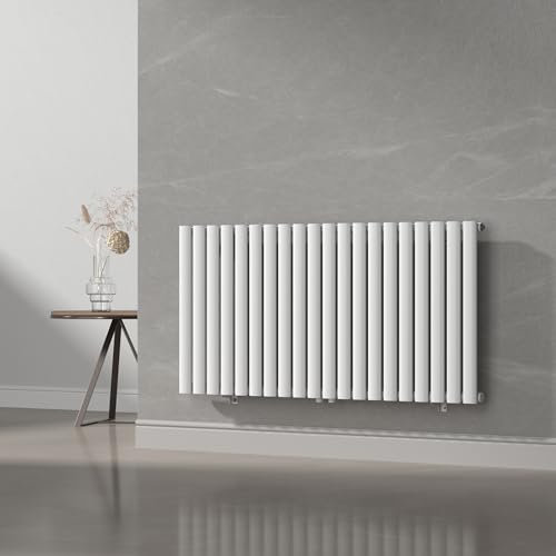 [neu.haus] Termosifone da Parete Radiatore Design Riscaldamento ad Acqua Calda Termoarredo a Pannello Singolo con Elementi Tubolari 60 x 120 cm - Bianco