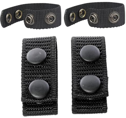 Hintyne Gürtelhalter für Gürtel mit Einer Breite von 5,5 cm 4 Stück schnell lösbare Doppelschnapp Gürtelclips Nylon Starke Belastbarkeit Gürtelzubehör für Polizei Outdoor Sportarten
