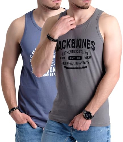 JACK & JONES Herren Tank-Tops 2er-Multi-Set