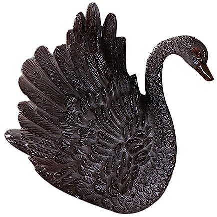 ORFOFE Schwanenornament Aus Harz Farbwechselmodell Tierstatue Für Zuhause Teekultur-Dekoration Schwebender Schwan Design
