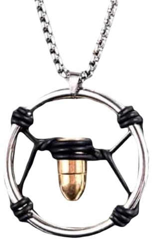 Pidak Collar de bala de V del héroe protagonista del mundo cibernético - Bala - Colgante diámetro 3,7 cm cadena 60 cm - Cosplay