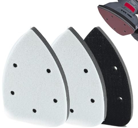 3pcs Mouse Detail Sanding Interface Pad 140mm*90mm 5 Holes Foam Interface Mouse Sander Sandpaper Backing Pad ﻿ (3)