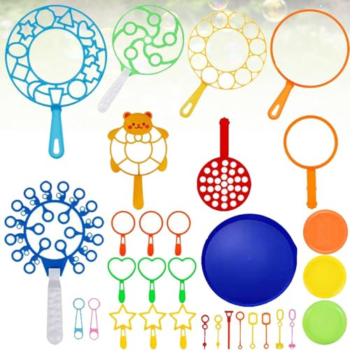 AUNGKWANG Seifenblasen Hochzeit, 31 Stück Seifenblasen Stab, Seifenblasen Set, für Indoor und Outdoor Bubble Maker Spiele, Perfekt für Partys, Hochzeit, Garten