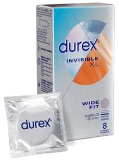 Durex Invisible XL Kondome, Wide Fit, 8 Stück