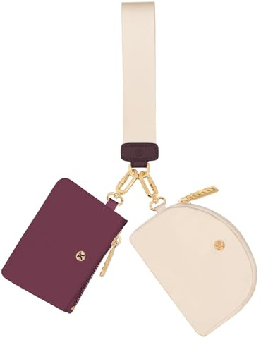 Hovmwey Keychain Wallet Wristlet Women Mini Zip Small Wallet Coin Purse