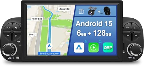 YUNTX [6GB+128GB] Android 15 Autoradio per FIAT Panda MK3 Type 319 2013-2020-[Incorporato Carplay/Android Auto/DSP/GPS]-9“ IPS Touch Screen-Camera+MIC Incluso-DAB/Mirror Link/Bluetooth 5.0