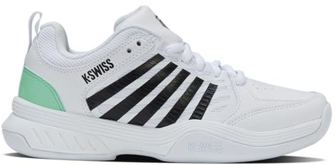 K-Swiss Damen Court Express 2 Carpet Tennis Shoe, White Neon Mint Black, 37 EU