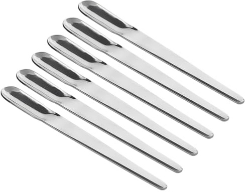JECOMPRIS 6piezas Cucharas De Café De Acero Inoxidable Cucharillas Pequeñas Multiusos Para Postres Helados y Bebidas Diseño Pulido y Resistente Para Uso Diario Hogar y Cafetería