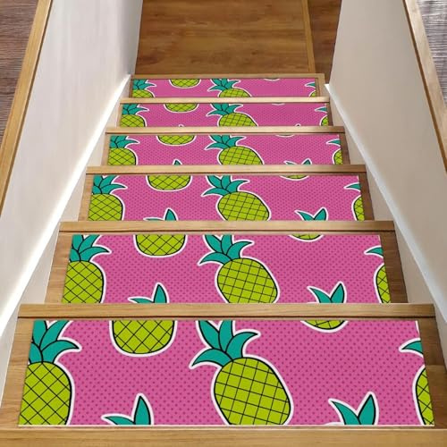 RODAILYCAY Alfombra para peldaños de escalera de 8 x 30 pulgadas, antideslizante, de seguridad, autoadhesiva, para interiores, niños, ancianos y mascotas