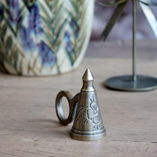 Gold Metal Candle Snuffer, Antique Brass Traditional Candle Snuff Accessory, Small Mini Iron Cone for putting out Dinner/Taper Candles