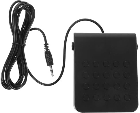 Sustain Pedal für Keyboard mit 3, 5-mm Klinke, Schwarz für Piano | Midi Synthesizer und Digitalpianos, Abs und Metall, Kompakt, Einfach Anzuschließen, Modell Pl-01b