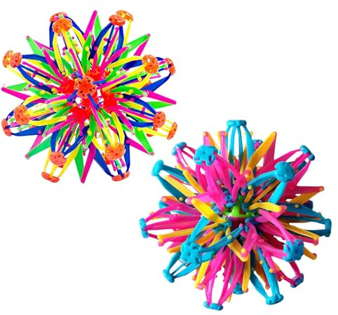 2 Stück Expandable Breathing Ball, Magische Erweiterbarer Atemball, Stressabbau Balls Fidgets Spielzeug, Hand Fangen Erweiterbares Ballspielzeug, Expand Balls Für Kinder Erwachsene Zuhause & Unterwegs