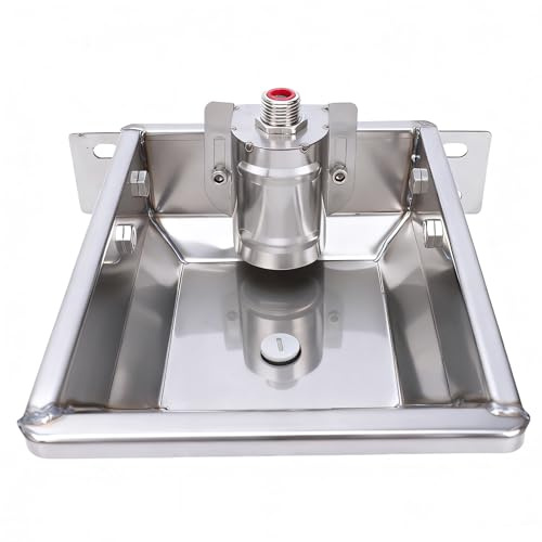 Eminchu Bebedero Automático de Acero Inoxidable, Dispensador de Agua Duradero para Ganado, Cuenco para Beber para Animales Engrosado con Grifo, Ideal para Perros, Caballos, Cabras, Ganado y Ovejas