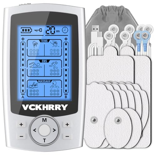 VCKHRRY Electroestimulador Muscular, 3 en 1 TENS EMS Masaje, 36 Programas