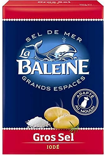 La Baleine Gros Sel Iodé Adapté au Moulin 1Kg (lot de 1