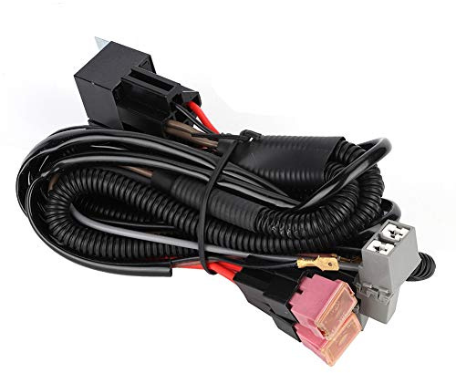 Arnés de Relé de Faros Delanteros, H1 / H7 Cableado de Arnés de Relé de Cable de 12V para Faros Halógenos de Automóviles Faros Delanteros IP46