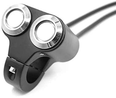 Interruttore doppio manubrio moto 25mm/22mm, interruttore manubrio moto, fendinebbia fari on/off con indicatore LED, pulsante luce freno on/off interruttore controllo autobloccante