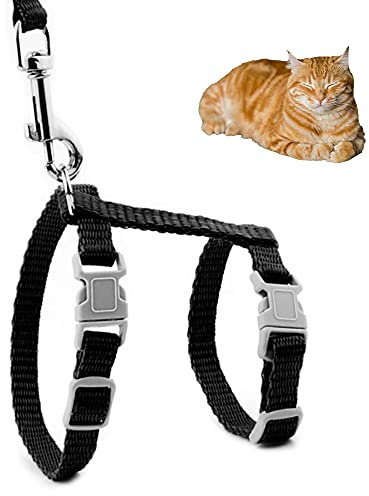 Cat Harness with Lead, Kitten Escape-Proof Strap for Small Dogs Puppies Pets, Adjustable Halter Harness Lead for Walking Jogging Training and All Outdoor Leisure Activities A3MQYS (1)