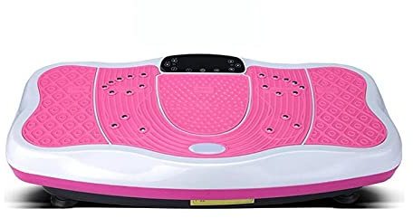 Samnuerly Placas de Potencia de vibración, máquina de Placa de vibración con Altavoz Bluetooth, 5 Modos de Programa, 2 Bandas de Resistencia, Entrenador de Fitness de vibración para pérdida de Peso y