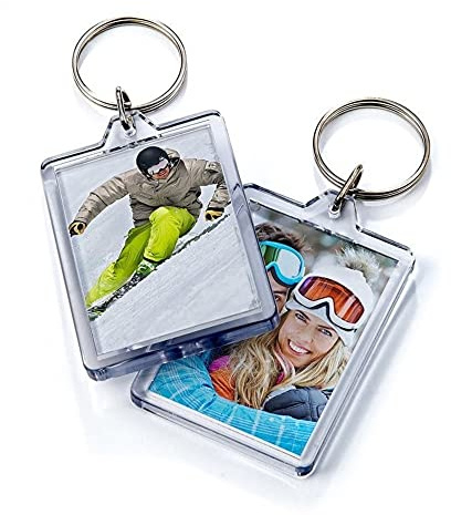 Genérico Llavero personalizado con foto a dos caras, regalo pareja