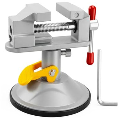 Yakamoz Mini Bench Vise 360 Degree Suction Vise Small Table Vice Clamp Workbench Vise for Jewelry Making DIY Wood Craft Carving Breads Drilling Bed Tool