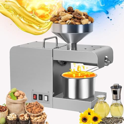 ExoticaBlend Ölpresse, 820 W, automatischer Ölextraktor, Ölpresse, Edelstahl-Expeller für Samen, Mandeln, Walnüsse, Sesam, Rizinusöl