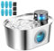 Fuente para Gatos inalámbrica de Acero Inoxidable – Fuente para Gatos con batería para Perros, Fuente de Agua, Sensor Fuente, Fuente de Agua, dispensador de Agua para Gatos, sin Cables, Bomba de Agua