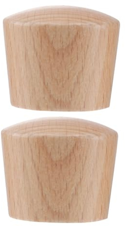 CIYODO Wooden Pot Lid Handle Replacement 2pcs Beech Wood Universal Pot Lid Knobs Kitchen Cookware Accessories M6 Light Color