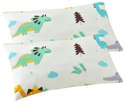 XPEX 2 Funda De Almohada Para Bebé, Funda Niños, Fundas De Almohada Tipo Sobre, 30Cm X 50Cm Funda Almohada Infantil De Viaje Suave Y Transpirable Para Niño Y Niña (Beige)