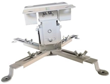 Support de Plafond pour Projecteur Réglable en Fer 15kg Blanc