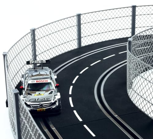 Overdrive-Racing Fangzaun System 10m kompatibel mit Carrera Digital 124 132 EVO Kurven Geraden Zaun Bande Slotcar