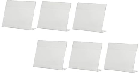Operitacx 6stücke Acryl-preiskartenständer Preisständer Etikettenständer Flyer-displayständer Werbeclip Für Marktpreise Und Warenlabels