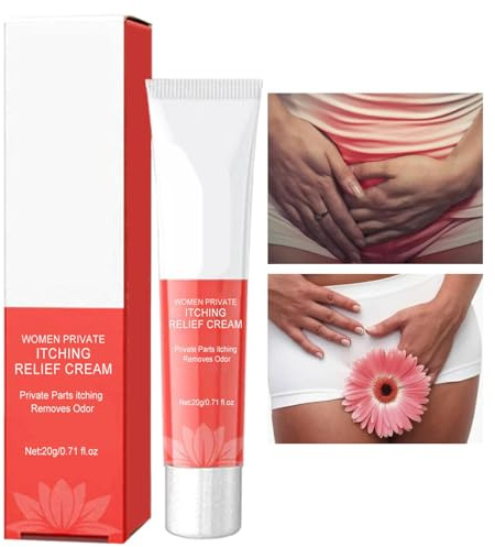 Juckreiz Creme Intimbereich, 20g Anti Juckreiz Creme Für Frauen, Beruhigende Erfrischende Juckreizcreme, Linderungscreme Intimbereich Für Linderung Trockenheit, Brennen, Rötung, Juckreizlinderung