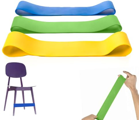 3 st Stolsband ADHD-hjälpmedel, stolsband för sensorisk stol ADHD-leksaker Wobble-kudde Passar barn med oroliga fötter Sensorisk ADHD Autism Ångest Hyperaktivitet (0,4, 0,6, 0,8 mm Grön Blå och Gul)