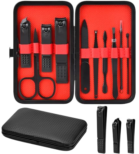 Manicure Set Gifts for Men Fathers Day Dad Gifts Professional Stainless Steel Nail Clipper Kit for Dad Him Husband Brother Boyfriend Teen Boys for Birthday Christmas Stocking Stuffers Anniversary
