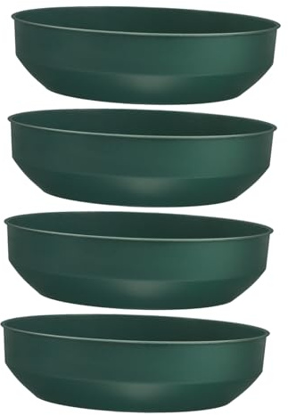 HOMSFOU Portafiori per Composizioni in Plastica 4 Pezzi, Vassoio Porta Spugna Rotondo Saturazione Rapida, Contenitore per Bouquet Freschi e Fiori Artificiali, Eventi e Decorazioni
