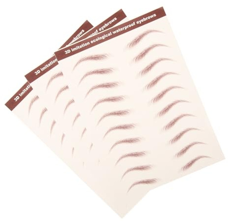 VALICLUD 3feuilles Autocollants Pour Sourcils Tatouages Pour Maquillage Lot De Autocollants Transferts Pour Sourcils Artificiels