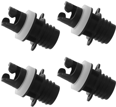 BEBEMOKO 4pcs Paddle Board Pump Adapter Kit Inflatable Boat and Kayak Air Pump Connector Compressed Air Valve Adapter for Dinghy Marine Inflatable Valve Attachment for Outdoor Use