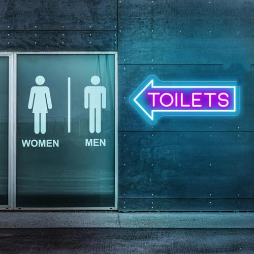 Toilette Insegna Al Neon Segni Personalizzati Freccia Segno Led Toilet Sign Business Toilette Luci Led Ristorante Segni Business Bagno Decor