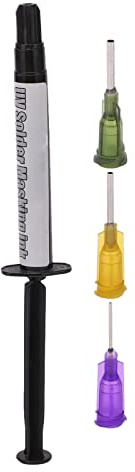 ANKROYU Inchiostro per saldatura fotopolimerizzabile Rivestimento protettivo isolante ad alte prestazioni per riparazione scheda madre BGA PCB con 3 aghi di precisione Capacità 3CC (Olio Nero)