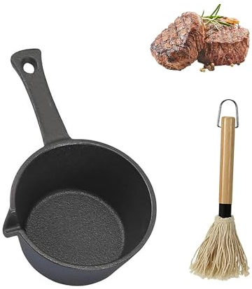 Ensemble de balai à franges en fonte pour barbecue et casserole à sauce, brosse à badigeonner pour fumer la viande et la cuisine en plein air, accessoires essentiels pour barbecue pour des plats