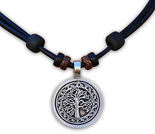 HANA LIMA Lederkette Halskette Tree of Life Herren Damen Surferkette Surferhalskette