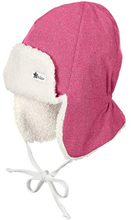 Sterntaler - Mädchen Wintermütze Fliegermütze gefüttert zum binden, pink - 4501852-magen, Größe 47