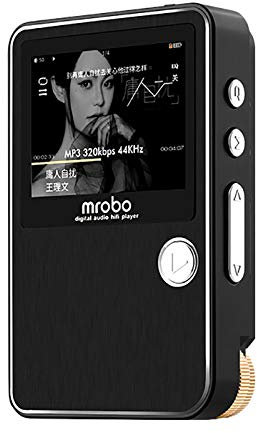 Lecteur MP4 en métal - 6,1 cm - Grand écran couleur - Lecteur vidéo radio FM - Lecteur de musique MP3 et MP5 (8 Go MP3 + 32 Go carte SD, noir)