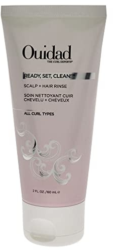 Ouidad Ready Set Clean Scalp and Hair Rinse, Vor-Shampoo-Spülung, um das Haar zu reinigen und die Haargesundheit zu fördern und das natürliche Lockenmuster zu verbessern, 60 ml