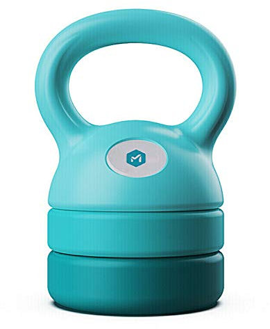 YANZHI Adjustable Kettlebell 5-12lbs, Blue, Cast Iron, Great for Women/Men Training Fitness, Full-Body Workout and Strength Training