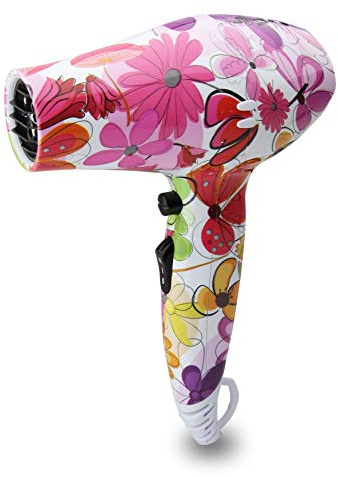 Secador de cabello LIM HAIR WR 3.0 para viaje, gimnasio o para cada día. 1200 W, boquilla, difusor y bolsa incluida. Tamaño reducido mini. Secador o W'21 PACK (FLORES, SECADOR)